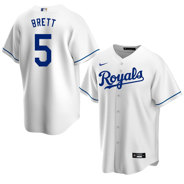 Nike Men #5 George Brett Kansas City Royals Baseball Jerseys Sale-White